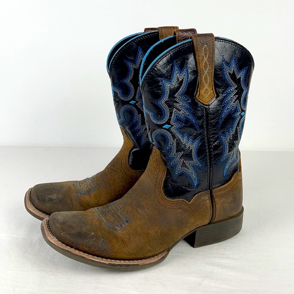 Arita Blue & Brown Cowboy Boots